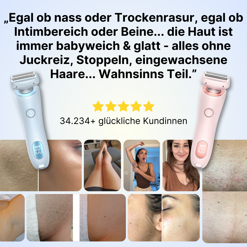 LadyGlow™ Pro - Nanorasierer für seidig glatte Haut in Sekunden