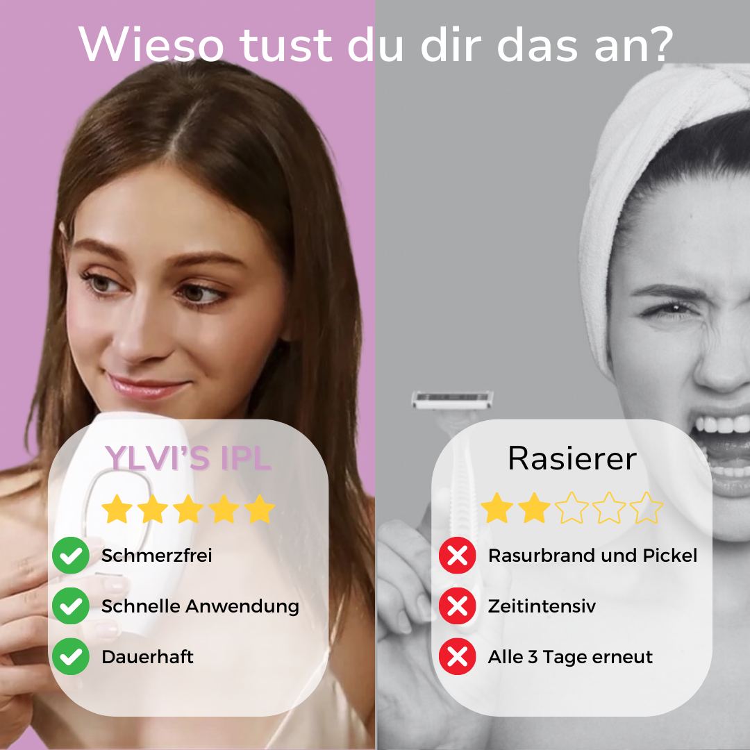 Ylvis IPL Hair Remover - Nanorasierer für seidig glatte Haut in Sekunden